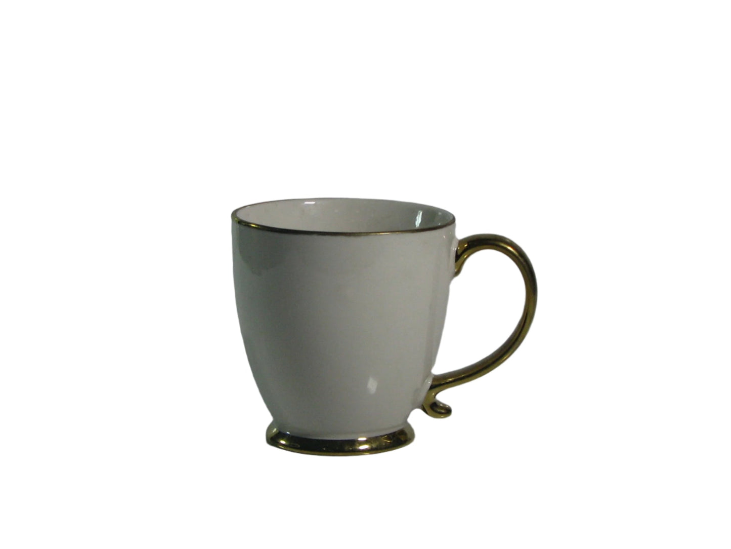 Ceramic Mug Wt Gold Design 1Pc
