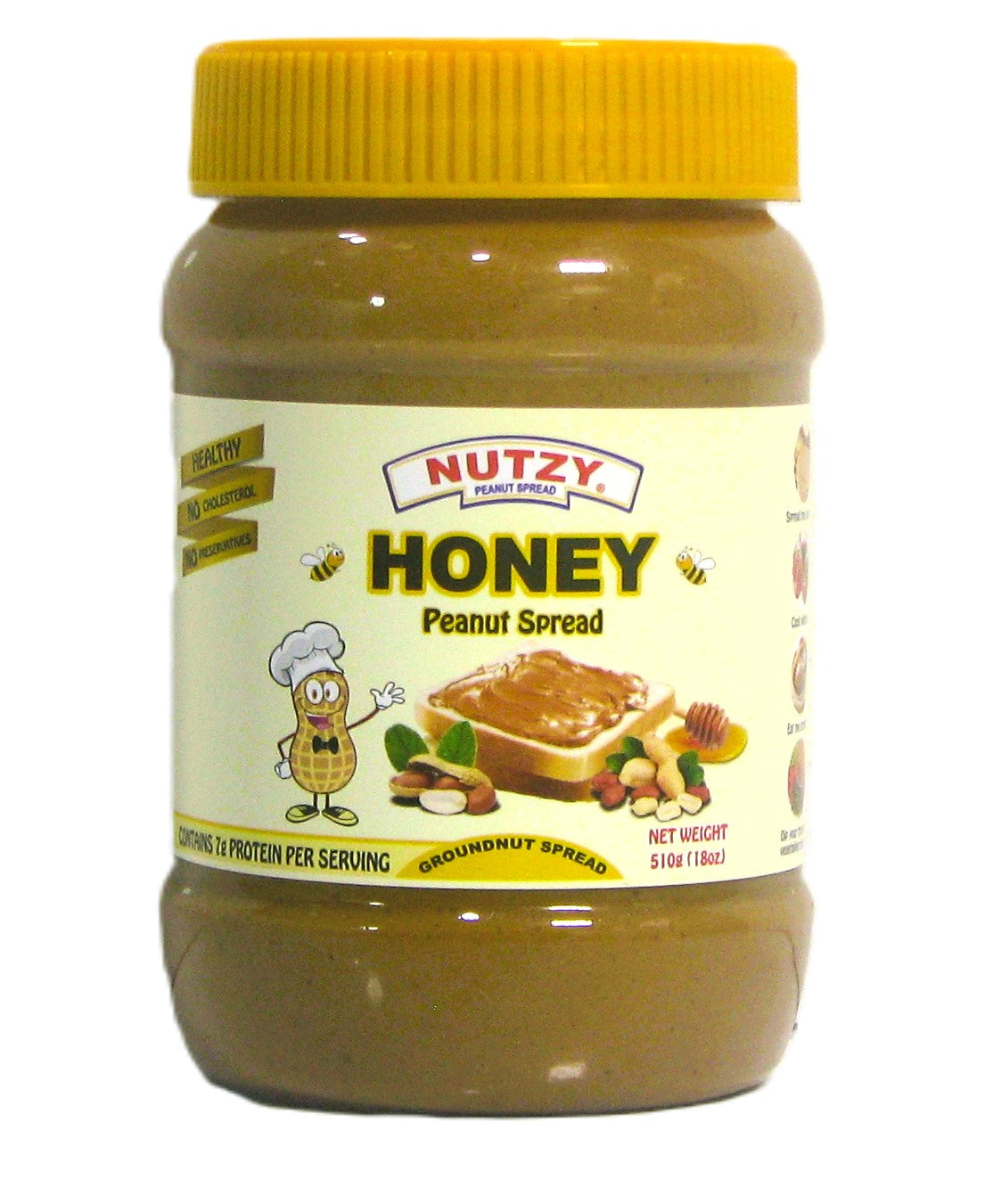 NUTZY Peanut Butter / Spread - Honey (510G)