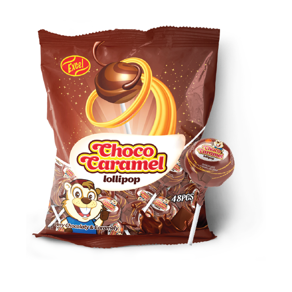Choco Caramel Lollipop 48Pcs