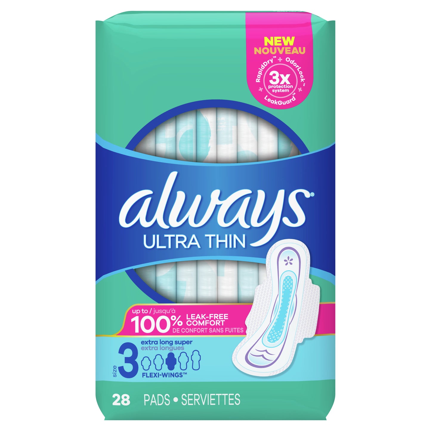 Always Ultra Thin Long Pad28Pcs