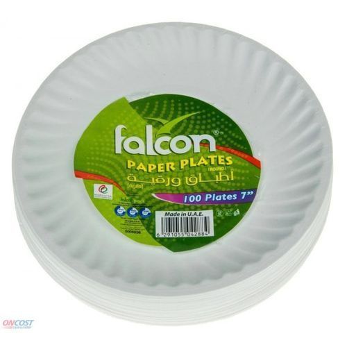 Falcon Papper Plate 7" 100Pcs