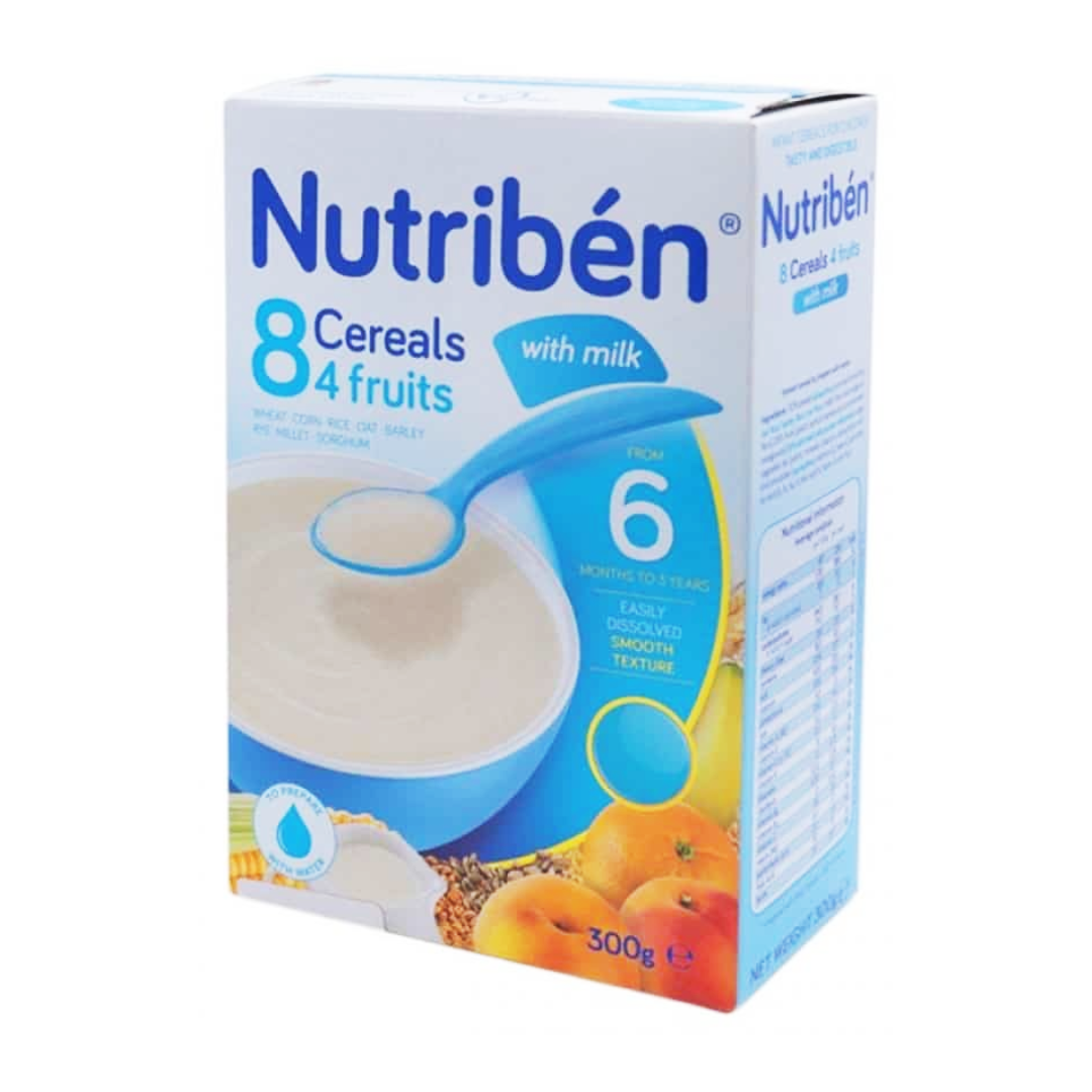 Nutriben 8C+4F Milk Cereal 300G