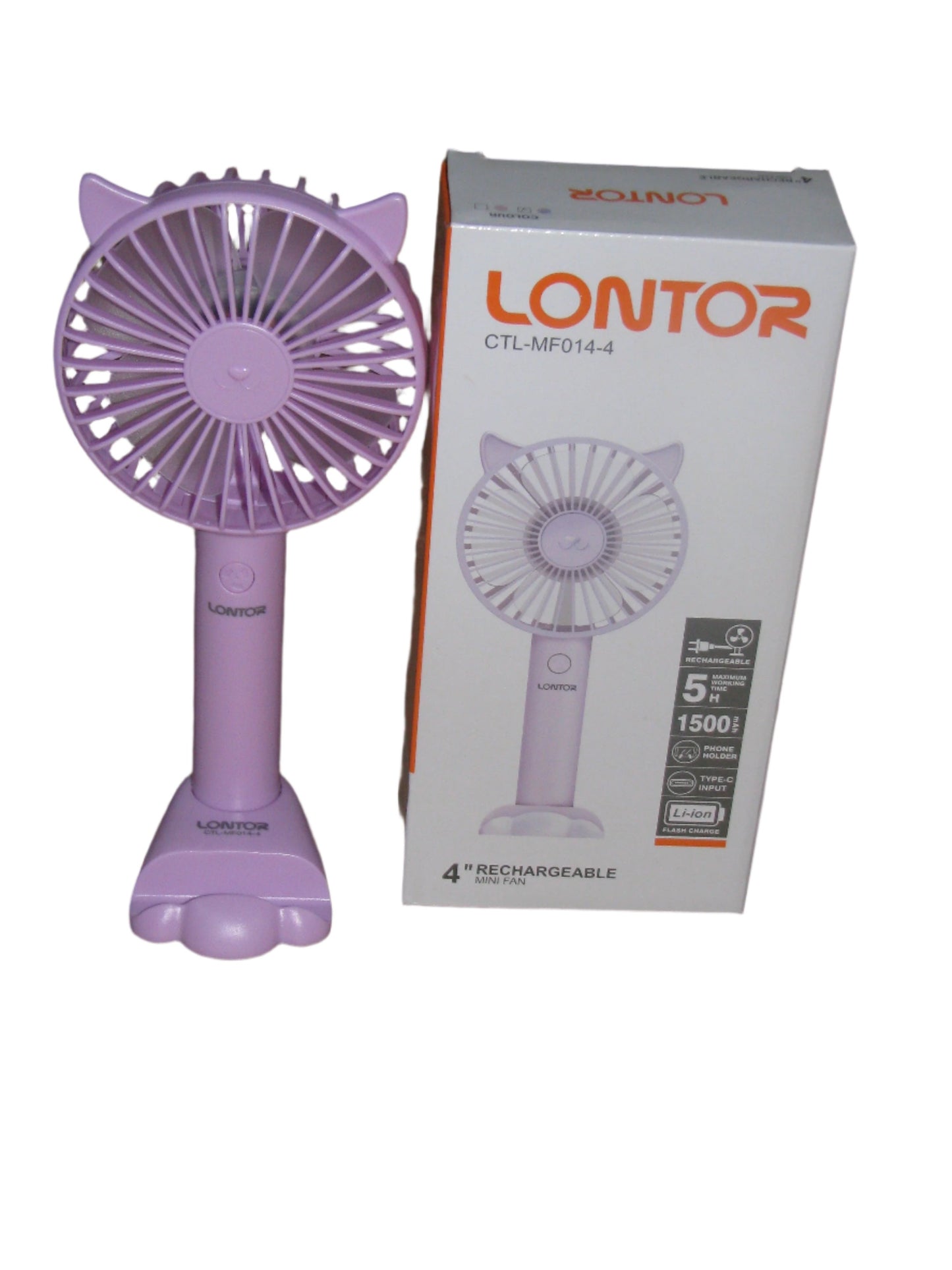 Lontor Rechargeable Mini Fan CTL-MF014-4"