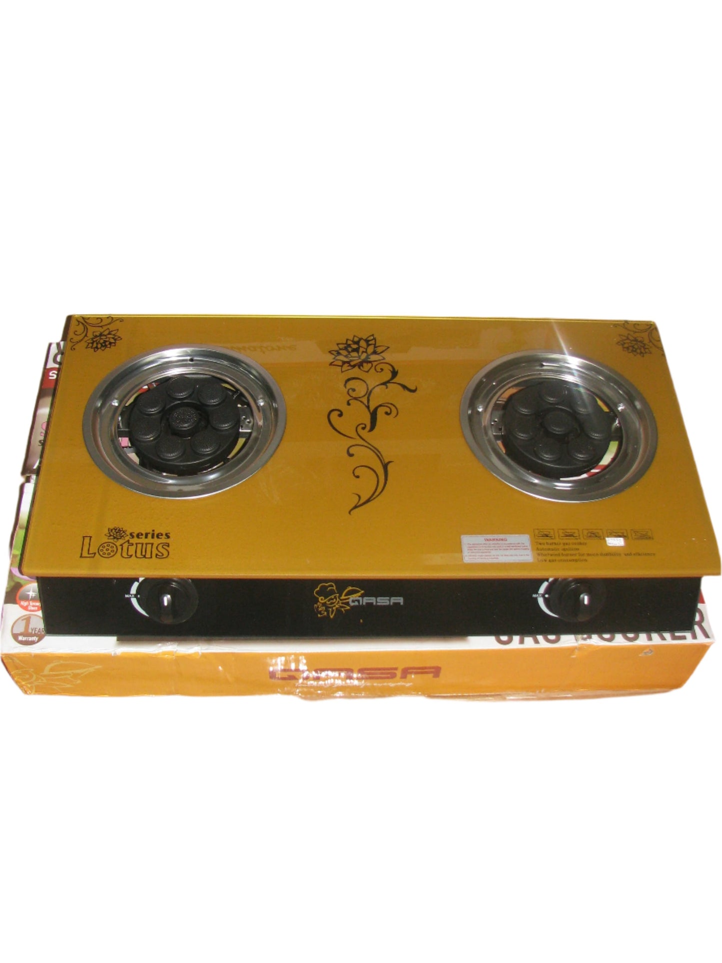Qasa Gas Cooker Qgc-2Bg Lotus