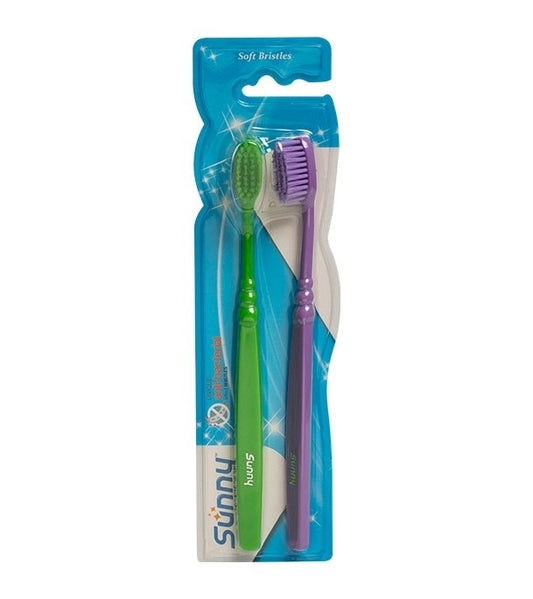 Sunny  Unique 2In1 Toothbrush Soft
