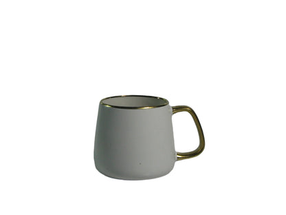 Ceramic Mug Wt Gold Design 1Pc