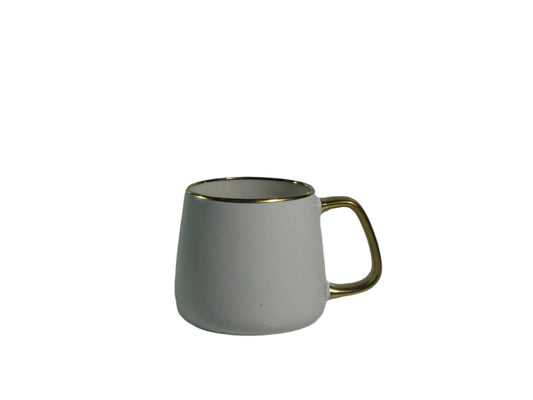 Ceramic Mug Wt Gold Design 1Pc