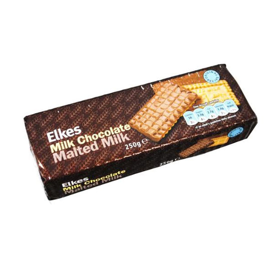 Elkes Milk Choc Malt Bisc 250G