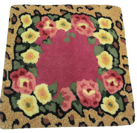 Coloured Flower Center Rug