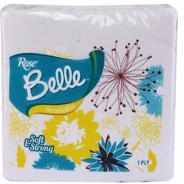 Rose Belle Wht Serviette