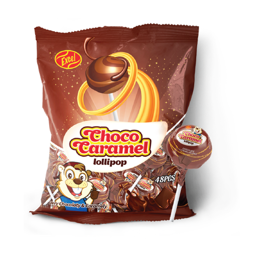 Choco Caramel Lollipop 48Pcs
