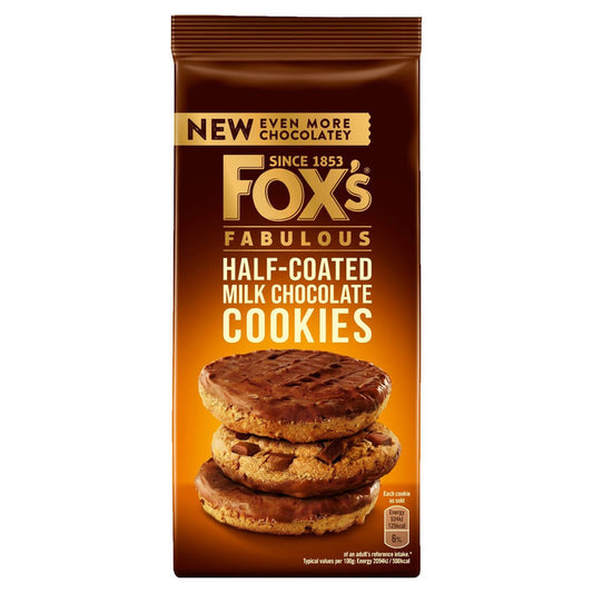 Fox'S Half Coated Cookies 175G
