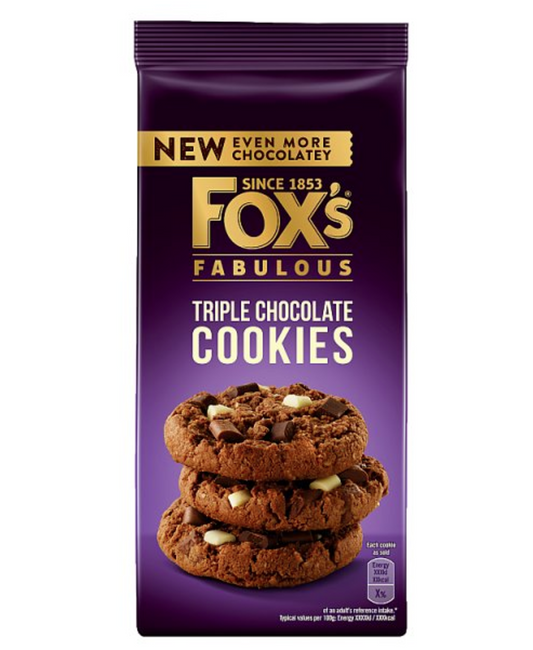 Fox'S Triple Choc Cookies 180G
