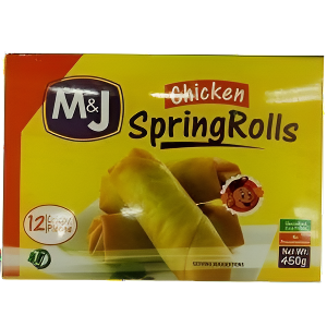 M&J Chicken Springrolls 450G