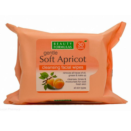 Beauty Formula Soft Apricot Facial Wipes 30Pcs