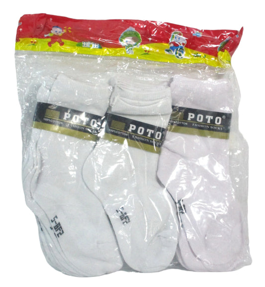 White Cotton School Socks Medium