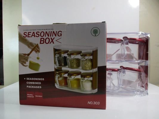 Transparent Seasoning Box 6Pcs