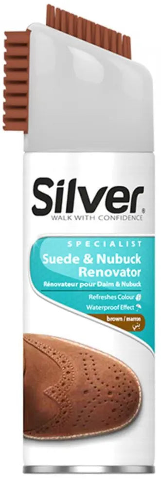 Silver Suede Brown Shoe Polish