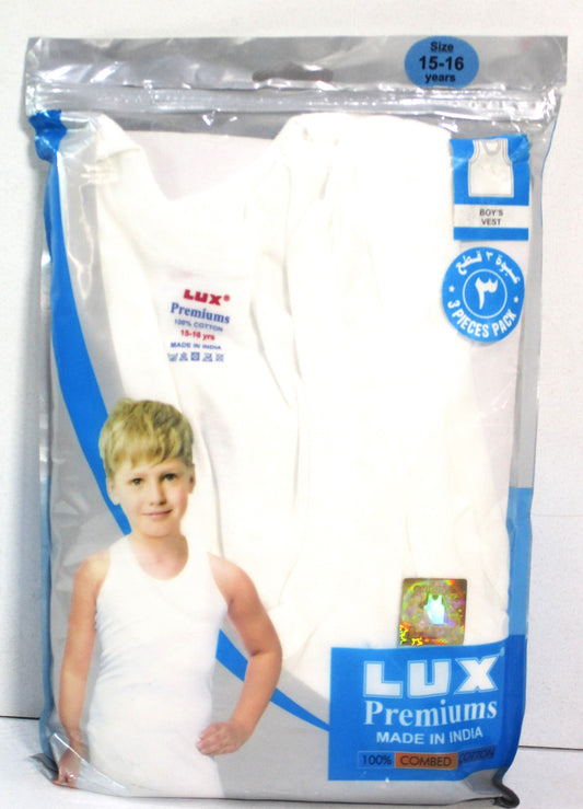 Lux Premium 3In1 Boys Singlet
